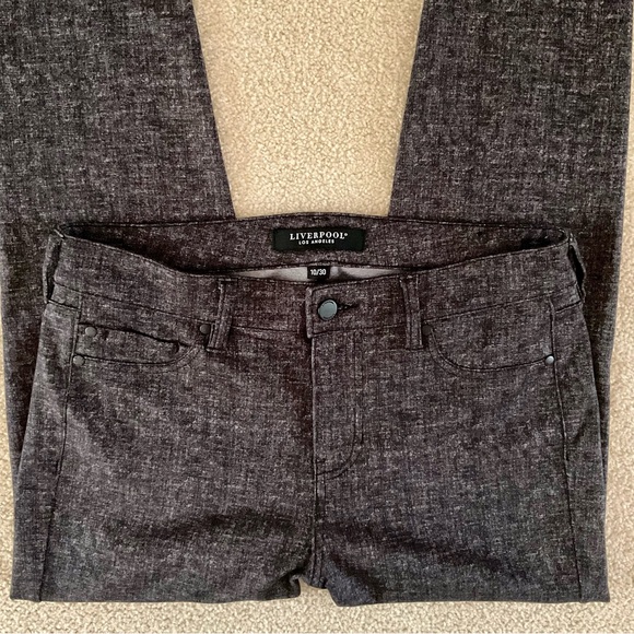 Liverpool Amelia Printed Gray Tweed Leggings, Size 10 - Picture 2 of 14